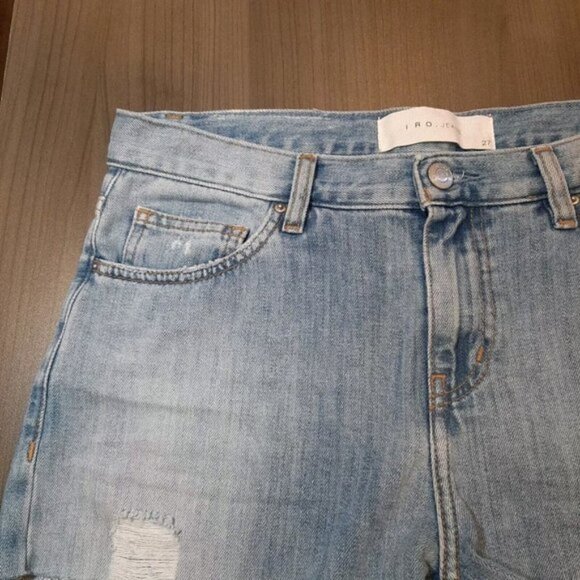 Iro Cutoff Denim Shorts Womens Size 27 Blue Distressed Nalyn Boyfriend Jean - Picture 2 of 13